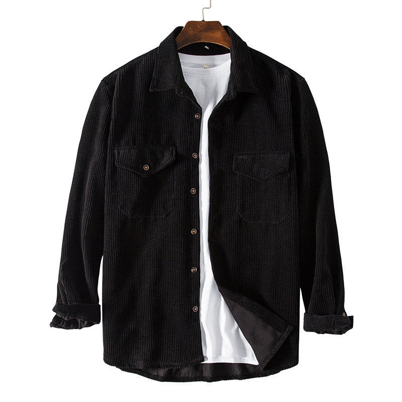 Herren Karierte Overshirt aus hochwertigem Baumwollmischung mit Brusttaschen