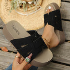 Damen Komfortable Mules mit modischem Riemendesign R&B