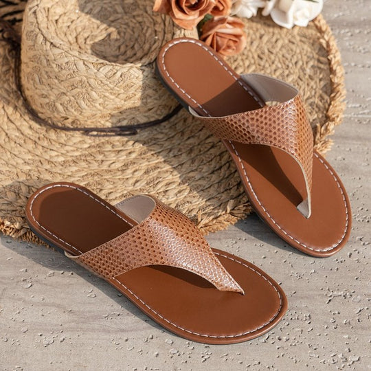Damen elegante Zehentrenner-Sandalen mit geflochtenen Riemen R&B