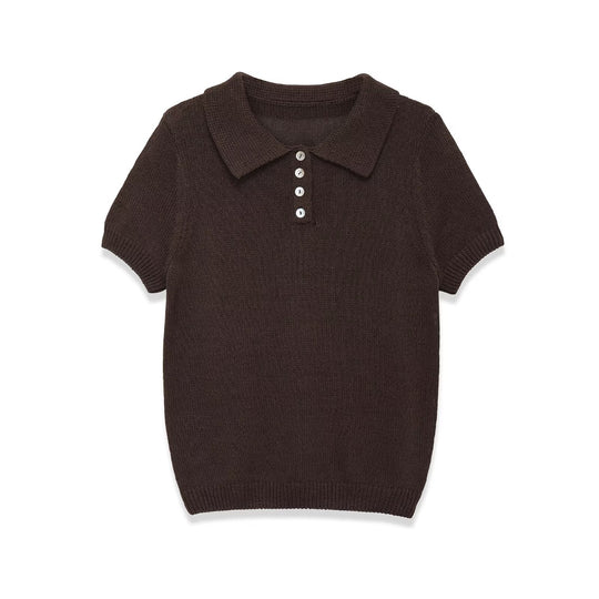 Damen Polohemd mit elegantem Kragen und hochwertigen Knopfdetails R&B