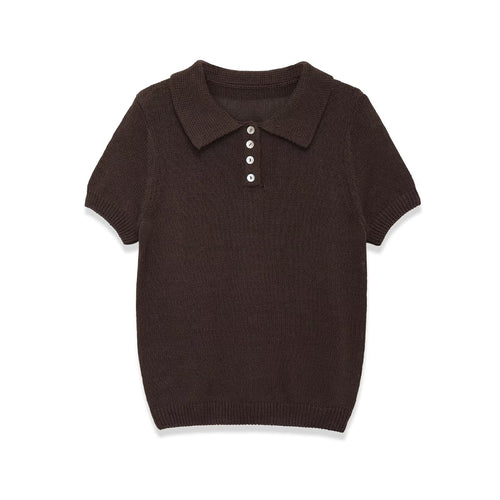 Damen Polohemd mit elegantem Kragen und hochwertigen Knopfdetails R&B