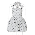 Damen Babydoll Kleid mit Punkten R&B
