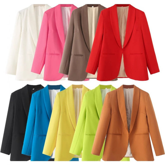 Damen eleganter Blazer mit einzigartigem Schnitt und Taschen R&B