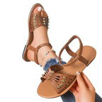 Damen Bequeme Sandalen mit dekorativem Riemendesign R&B
