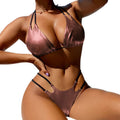 Damen Triangel-Bikini mit modischem Cut-Out und verstellbaren Trägern R&B