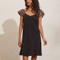 Damen Sommerliches Kleid mit Spitzen-Ärmeldetails R&B