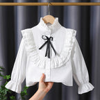 Mädchen verspielte Bluse mit Rüschendetails R&B