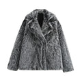 Damen Kuschelige Kunstfelljacke R&B