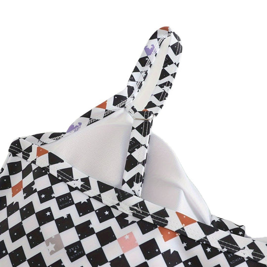 Damen Triangel-Bikini Oberteil mit modernem grafischen Muster R&B