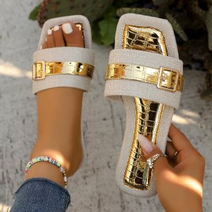 Damen Flip-Flops mit glamourösem Riemendesign R&B