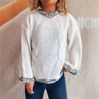 Damen Grobstrickpullover mit strukturiertem Zopfdesign und weitem Schnitt R&B