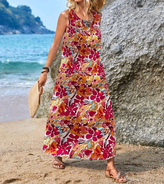 Damen Maxikleid mit einzigartigen Schmetterlingsdruck R&B