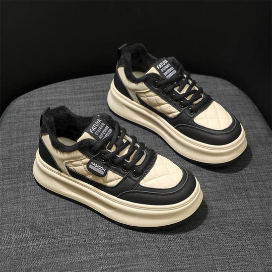 Damen Modische Sneakers mit wärmendem Fleecefutter und rutschfester Sohle R&B