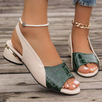 Damen Slingback-Sandalen mit elegantem Netzdesign und verstellbarem Riemen R&B