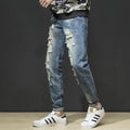 Herren Ripped Denim-Jeans im lässigen Urban-Style R&B