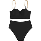Damen Bikini-Set mit modischen Ketten-Trägern R&B