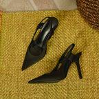 Damen Elegante Slingpumps mit spitzem Schnitt und hohem Absatz R&B