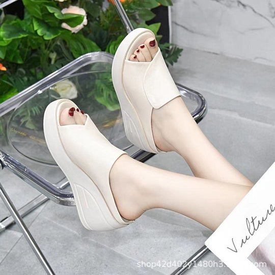 Damen Elegante Wedge-Sandalen mit modischem Riemendesign R&B
