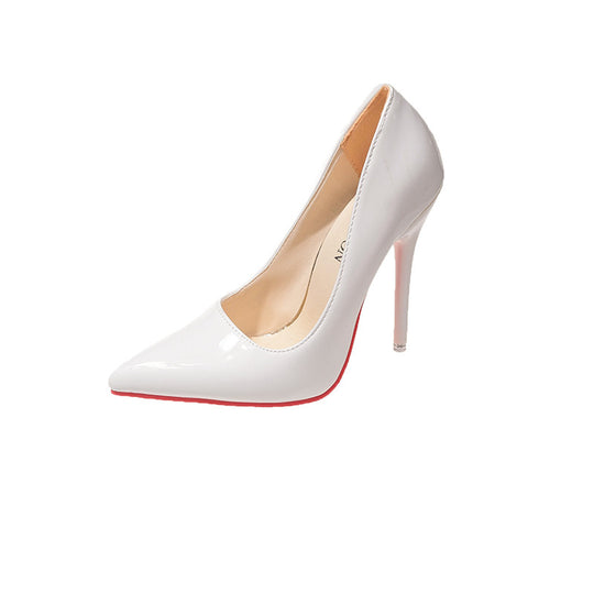 Damen Klassische High Heels mit spitz zulaufendem Design und hochglänzender Oberfläche R&B