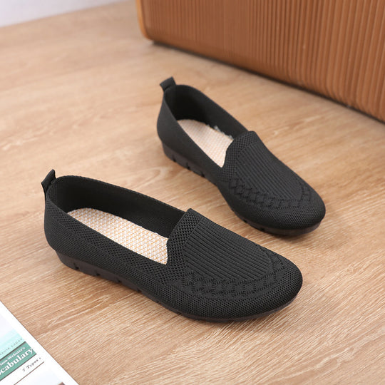 Damen Komfortable Slip-On Freizeit-Schuhe mit atmungsaktiver Struktur R&B