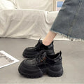 Damen Sportliche Lack Sneakers mit robuster Plateausohle und modischem Design R&B