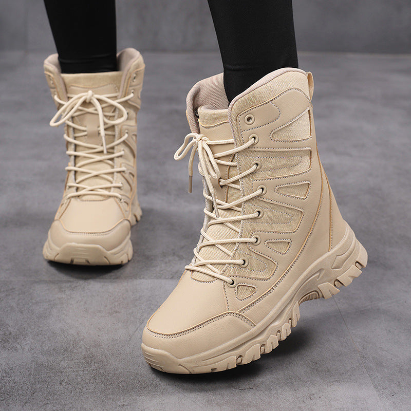 Damen Sportliche Winterstiefel mit hohem Schaft und rutschfester Sohle