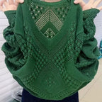 Damen Pullover mit V-Ausschnitt und modernem Strukturmuster R&B