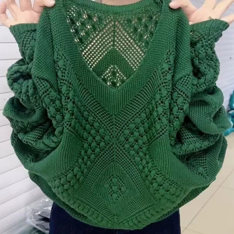 Damen Pullover mit V-Ausschnitt und modernem Strukturmuster R&B