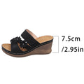 Damen Wedge-Sandaletten mit floralem Dekor und komfortablem Korkfußbett R&B