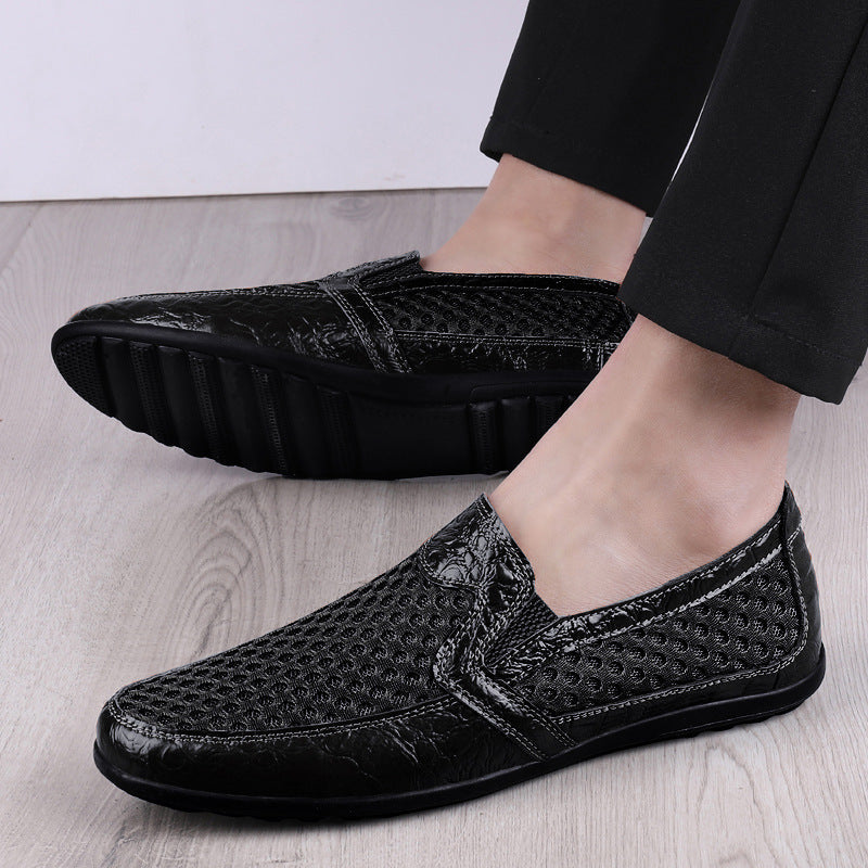 Herren Bequeme und atmungsaktive Slippers mit perforiertem Obermaterial R&B