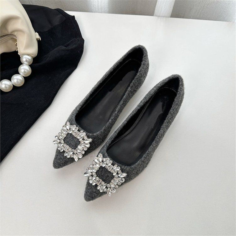 Damen elegante Spitzenschuhe mit funkelndem Strassdetail R&B