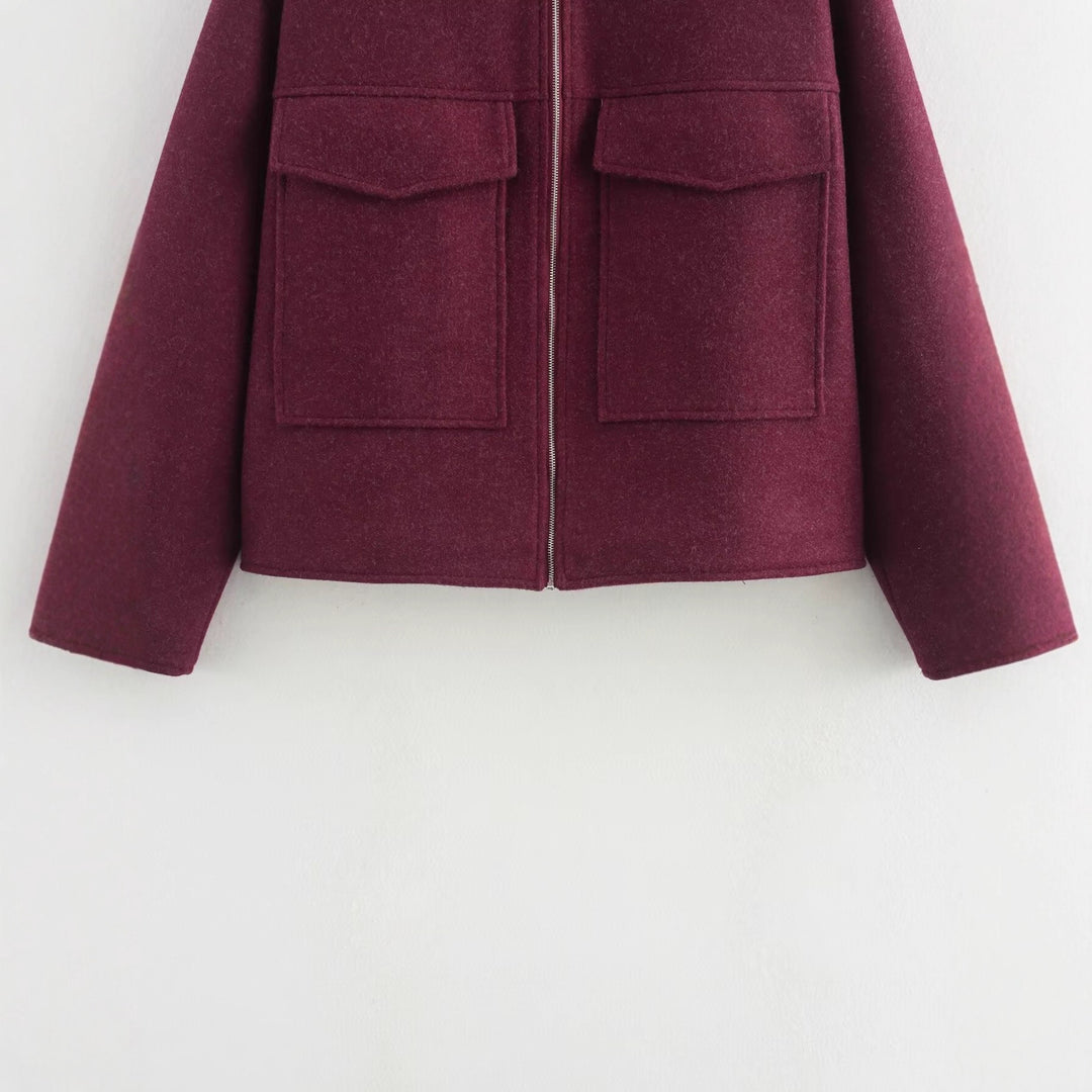 Damen Oversized Utility-Jacke mit praktischen Pattentaschen R&B