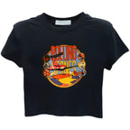 Damen Kurzärmeliges T-Shirt mit kreativem Printdesign und lockerer Passform