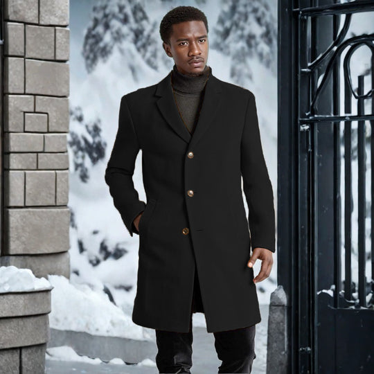 Herren eleganter Langmantel R&B