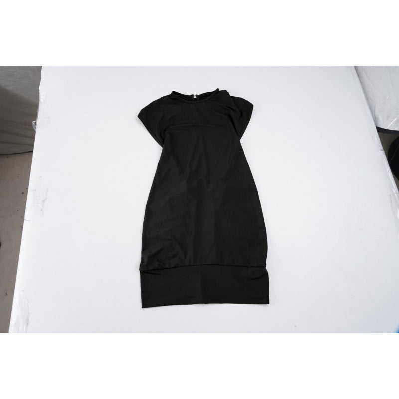 Damen Elegantes Bodycon Kleid mit kurzen Ärmeln und lässiger Passform R&B