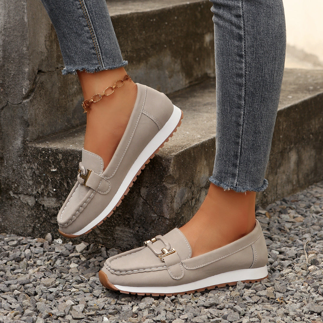 Damen Mokassins mit glamourosem Metall-Detail R&B