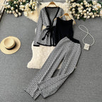 Damen modisches Loungewear-Ensemble mit grafischem Muster und lässigem Schnitt R&B