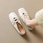 Damen Freizeitliche Slipper mit modischer Faltenoptik