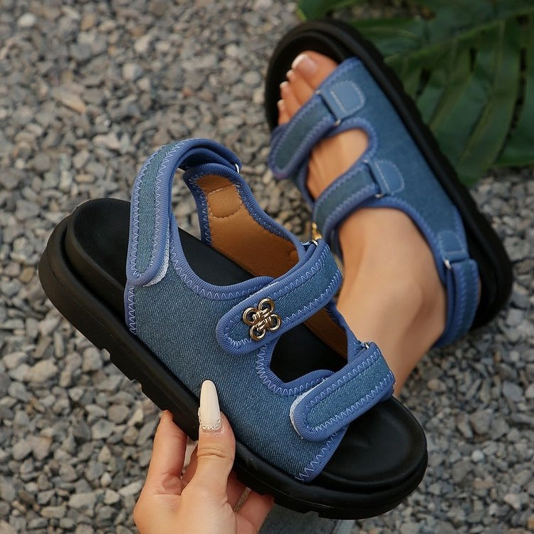 Damen Komfortable Sandalen mit verstellbarem Riemendesign R&B