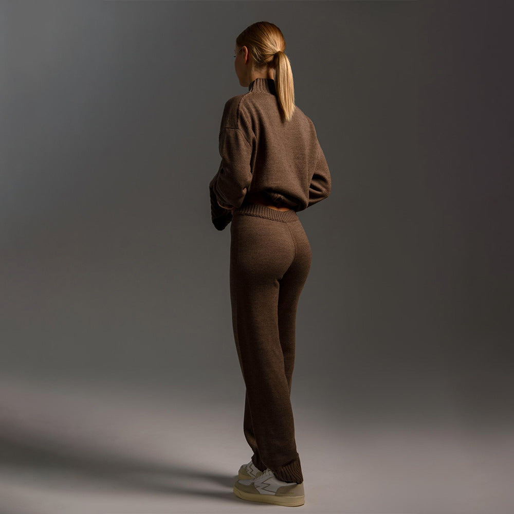 Damen Steckpullover und lässige Freizeithose Set R&B