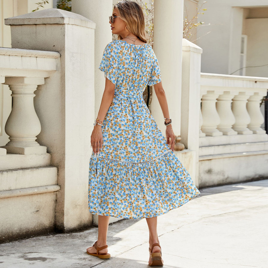 DamenMaxikleid mit floralen Mustern R&B