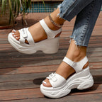 Damen Sportliche Sandalen mit dicker Sohle und modischem Riemen R&B