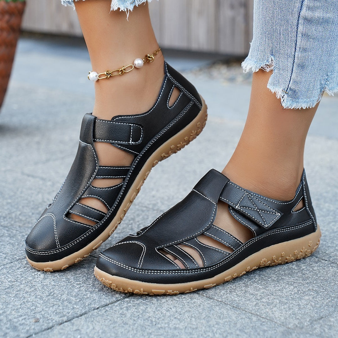 Damen komfortable Riemchensandalen mit atmungsaktiven Einsätzen R&B