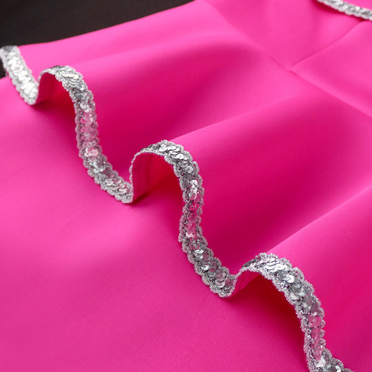 Damen Elegantes Cocktailkleid mit schulterfreiem Volant und funkelnden Akzenten R&B