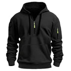 Herren Sportlicher Kapuzenpullover mit Reißverschluss und praktischen Taschen R&B