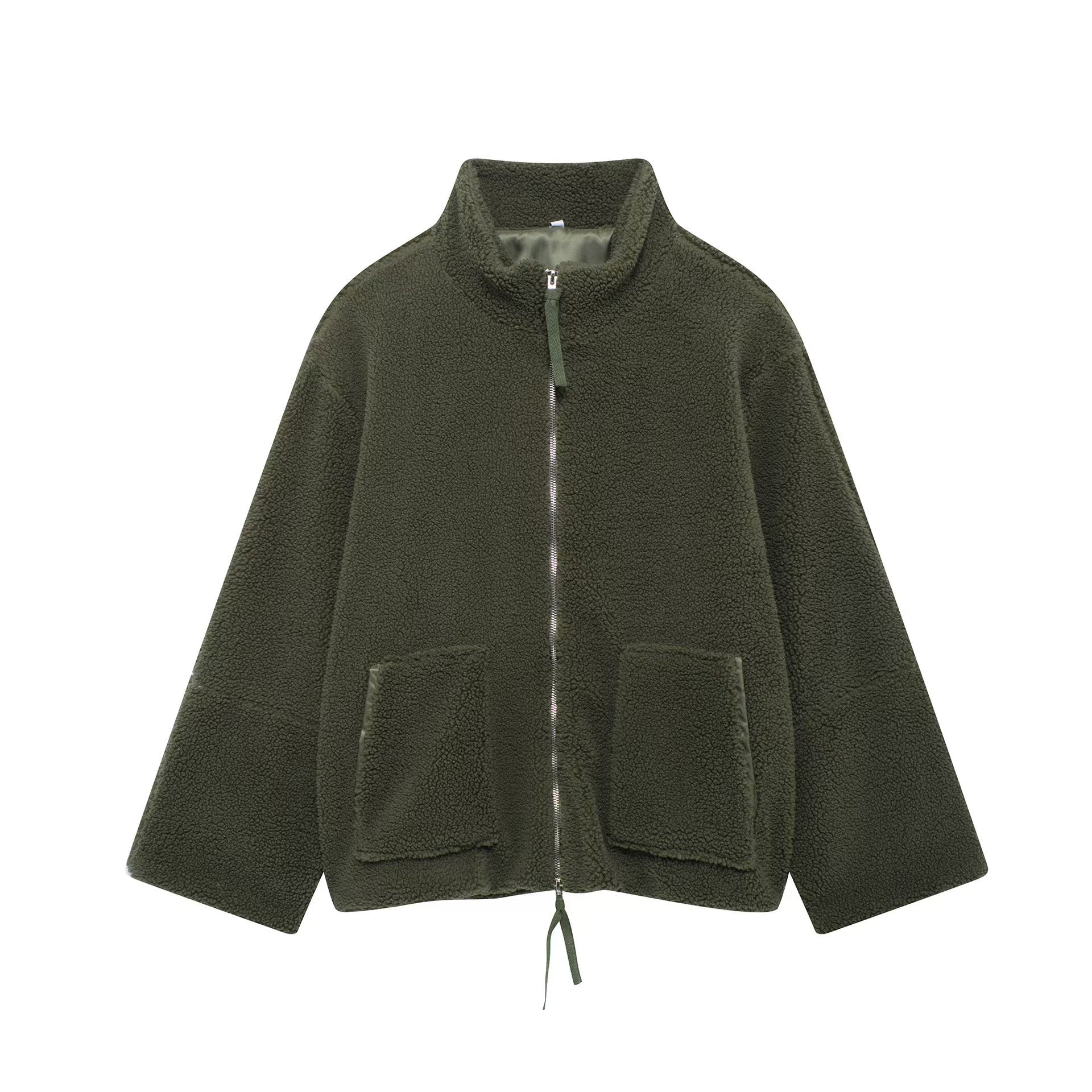 Damen Fleecejacke mit hohem Kragen und Reißverschluss R&B