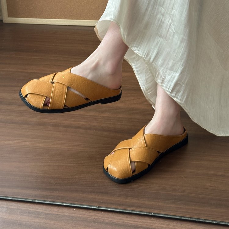 Damen bequeme und stylische Clogs mit modernen Kreuzriemen R&B