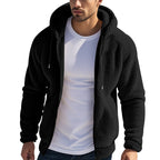 Herren kuschelige Fleecejacke mit Kapuze R&B