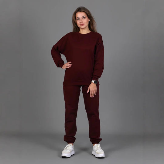 Damen Sportliches Sweatset mit elastischen Bündchen R&B