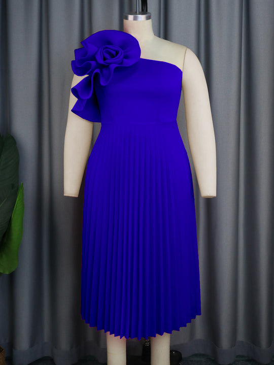 Damen elegantes Cocktailkleid mit voluminöser Blütenapplikation R&B